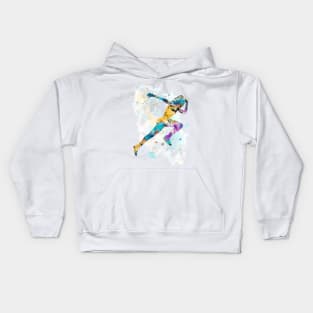 Female runner Kids Hoodie